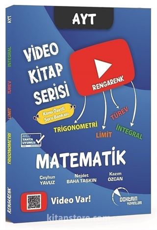 YKS AYT Matematik Trigonometri Limit Türev İntegral Konu Özetli Soru Bankası Video Kitap