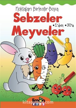 Noktaları Birleştir - Boya 1'den 30'a (Sebzeler-Meyveler)