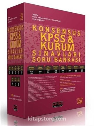 KONSENSUS KPSS ve Kurum Sınavları Soru Bankası Modüler Set 2020