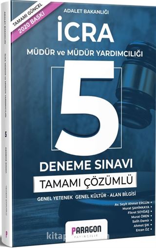 İcra Müdür ve Müdür Yardımcılığı Tamamı Çözümlü 5 Deneme Sınavı