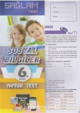 6. Sınıf Sosyal Bilgiler Sağlam Yaprak Test (Poşetli)