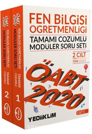 2020 KPSS ÖABT Fen Bilgisi Öğretmenliği Tamamı Çözümlü Modüler Soru Seti (2 Cilt)