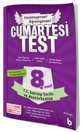 8. Sınıf CumartesiTest T. C İnkılap Tarihi ve Atatürkçülük