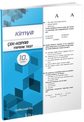 10. Sınıf Kimya Yaprak Test