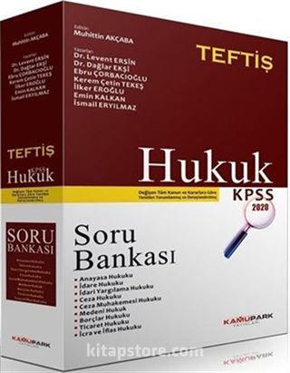 2020 KPSS A Grubu Teftiş Hukuk Çözümlü Soru Bankası