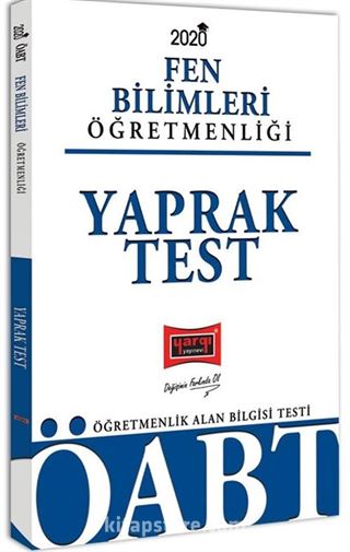 2020 ÖABT Fen Bilimleri Öğretmenliği Yaprak Test