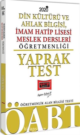 2020 ÖABT Din Kültürü ve Ahlak Bilgisi, İmam Hatip Lisesi Meslek Dersleri Öğretmenliği Yaprak Test