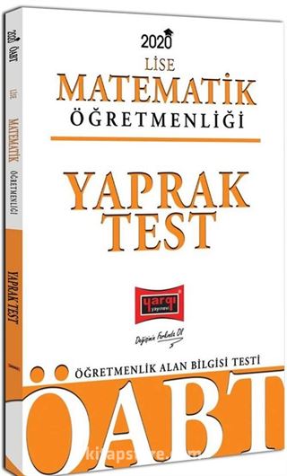 2020 ÖABT Lise Matematik Öğretmenliği Yaprak Test