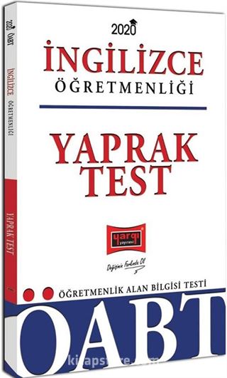 2020 ÖABT İngilizce Öğretmenliği Yaprak Test