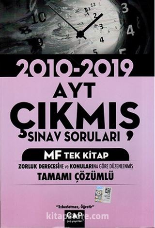 AYT MF Tek Kitap Tamamı Çözümlü Çıkmış Sınav Soruları