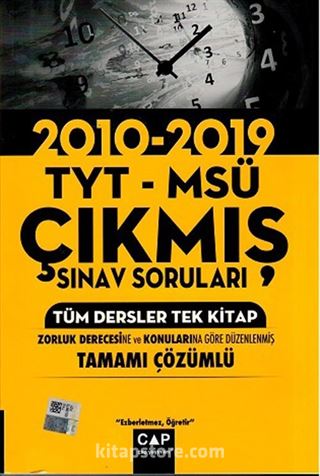 TYT MSÜ Tüm Dersler Tek Kitap Tamamı Çözümlü Çıkmış Sınav Soruları