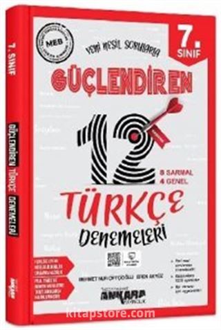 7. Sınıf Güçlendiren Türkçe 12 Deneme Sınavı