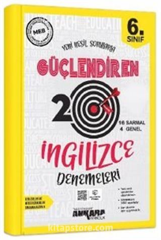 6. Sınıf Güçlendiren İngilizce 20 Deneme Sınavı