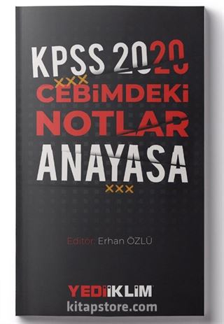 2020 KPSS Cebimdeki Notlar Anayasa