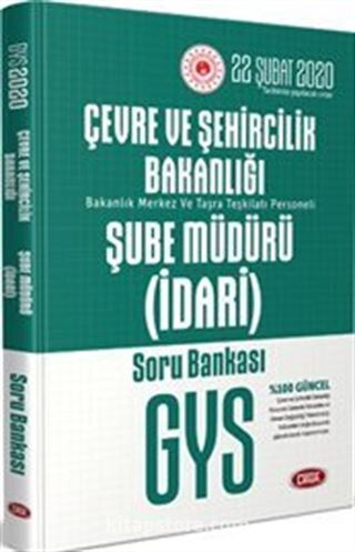 Çevre ve Şehircilik Bakanlığı Şube Müdürü (İdari) Soru Bankası