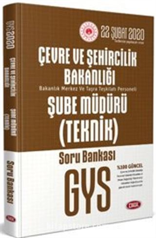 Çevre ve Şehircilik Bakanlığı Şube Müdürü (Teknik) Soru Bankası