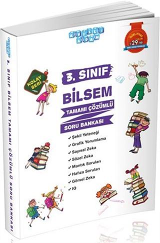 3. Sınıf Bilsem Tamamı Çözümlü Soru Bankası Kolay Seri