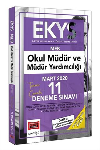 2020 EKYS MEB Okul Müdür ve Müdür Yardımcılığı Tamamı Çözümlü 11 Deneme Sınavı