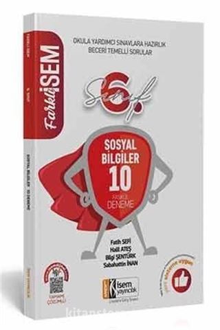 2021 Farklı İsem 6. Sınıf Sosyal Bilgiler Tamamı Çözümlü 10 Fasikül Deneme