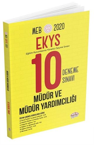 2020 MEB EKYS Müdür ve Müdür Yardımcılığı 10 Deneme Sınavı