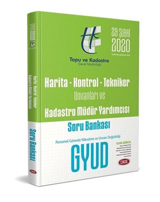 Harita - Kontrol - Tekniker Unvanları Ve Kadastro Müdür Yardımcısı Görevde Yükselme ve Unvan Değişikliği Soru Bankası