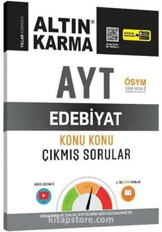 Altın Karma 2020 AYT Edebiyat Konu Konu Çıkmış Sorular (Kolay-Orta-Zor)