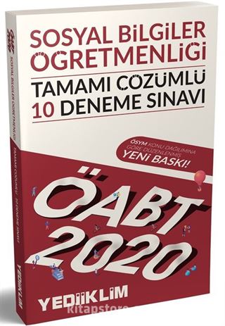 2020 ÖABT Sosyal Bilgiler Öğretmenliği Tamamı Çözümlü 10 Deneme Sınavı