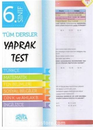 6.Sınıf Tüm Dersler Yaprak Test