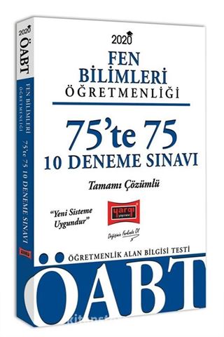 2020 ÖABT Fen Bilimleri Öğretmenliği 75'te 75 Tamamı Çözümlü 10 Deneme Sınavı