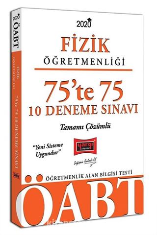 2020 ÖABT Fizik Öğretmenliği 75'te 75 Tamamı Çözümlü 10 Deneme Sınavı