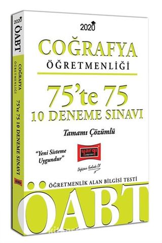 2020 ÖABT Coğrafya Öğretmenliği 75'te 75 Tamamı Çözümlü 10 Deneme Sınavı