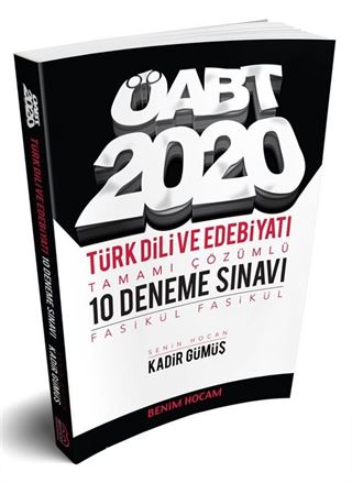 2020 ÖABT Türk Dili ve Edebiyatı Tamamı Çözümlü 10 Fasikül Deneme