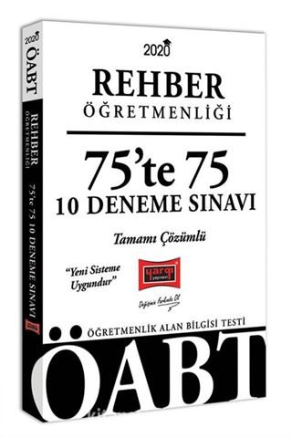 2020 ÖABT Rehber Öğretmenliği 75'te 75 Tamamı Çözümlü 10 Deneme Sınavı