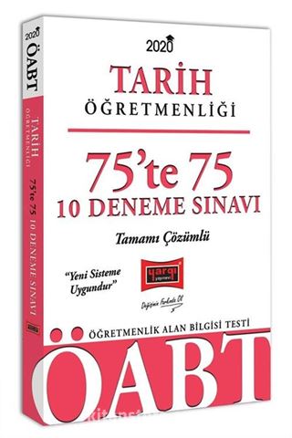 2020 ÖABT Tarih Öğretmenliği 75'te 75 Tamamı Çözümlü 10 Deneme Sınavı