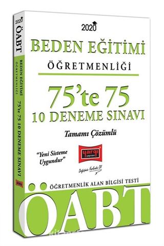 2020 ÖABT Beden Eğitimi Öğretmenliği 75'te 75 Tamamı Çözümlü 10 Deneme Sınavı