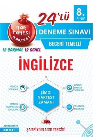 8. Sınıf Nar Tanesi İngilizce 24 Deneme Sınavı