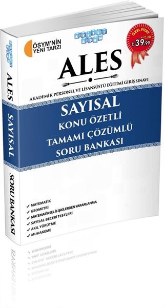 ALES Sayısal Konu Özetli Tamamı Çözümlü Soru Bankası