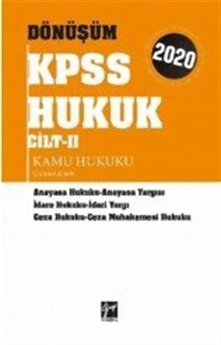 KPSS Dönüşüm Hukuk Cilt II Kamu Hukuku Çalışma Kitabı