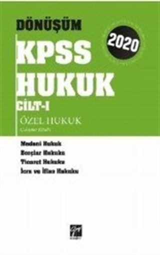 KPSS Dönüşüm Hukuk Cilt I Özel Hukuk Çalışma Kitabı