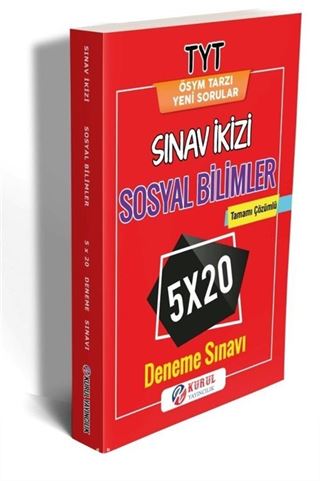 TYT Sosyal Bilimler Sınav ikizi Tamamı Çözümlü 5x20 Deneme Sınavı