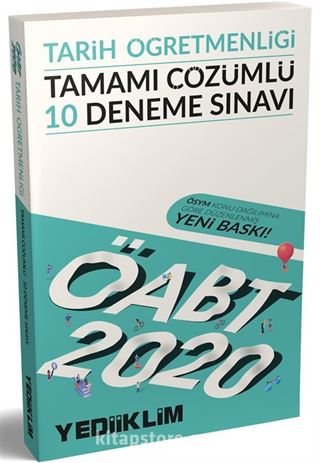 2020 KPSS ÖABT Tarih Öğretmenliği Tamamı Çözümlü 10 Deneme Sınavı