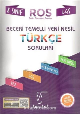 8. Sınıf LGS Beceri Temelli Yeni Nesil Türkçe Soruları