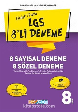 8. Sınıf LGS 8'li Deneme (8 Sayısal - 8 Sözel)