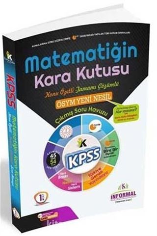 2020 KPSS Matematiğin Kara Kutusu 1. Cilt Çıkmış Sorular Konu Özetli Soru Bankası