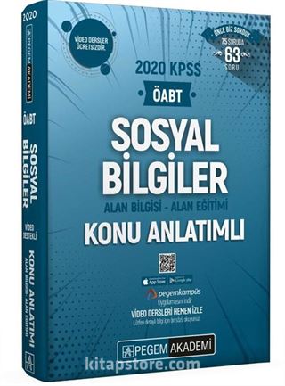 2020 KPSS ÖABT Sosyal Bilgiler Video Destekli Konu Anlatımlı Modüler Set (3 Kitap)