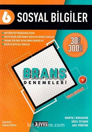 6. Sınıf Sosyal Bilgiler Branş Denemeleri