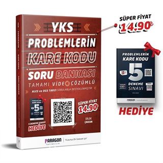 2020 YKS Problemlerin KareKodu Tamamı Video Çözümlü Soru Bankası + 5 Deneme Hediye