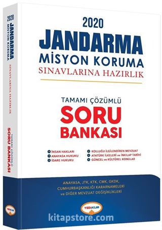 2020 Jandarma Misyon Koruma Sınavlarına Hazırlık Tamamı Çözümlü Soru Bankası