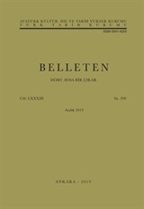 Belleten Sayı:298 Yıl 2019