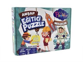 Ahşap 3 Parçalı Puzzle - Meslekler(000069)